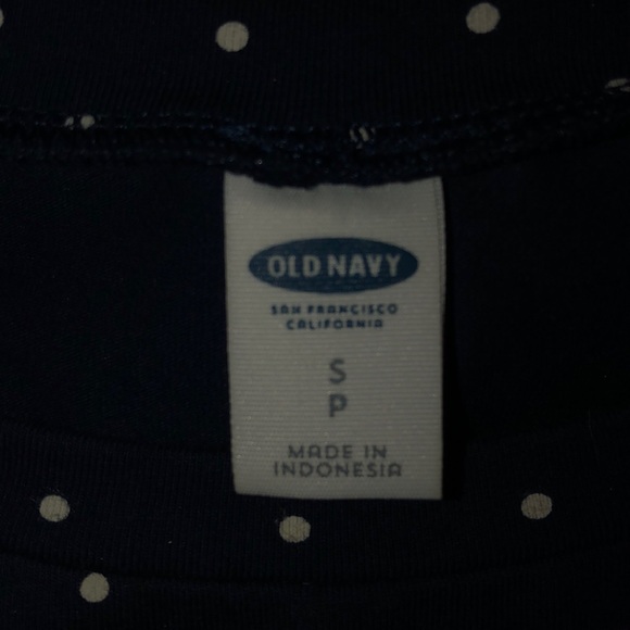 Navy Blue and White Polka Dot Dress - Picture 3 of 3